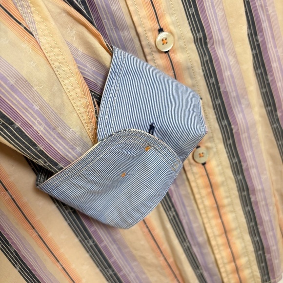 TOMMY BAHAMA Jeans Bars Stripes Sunburst Cotton L/S Button Down Shirt XXL NWT - Picture 10 of 15